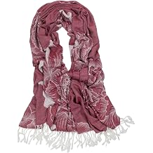 Dahlia Womens Rayon Scarf Shawl - Reversible Design