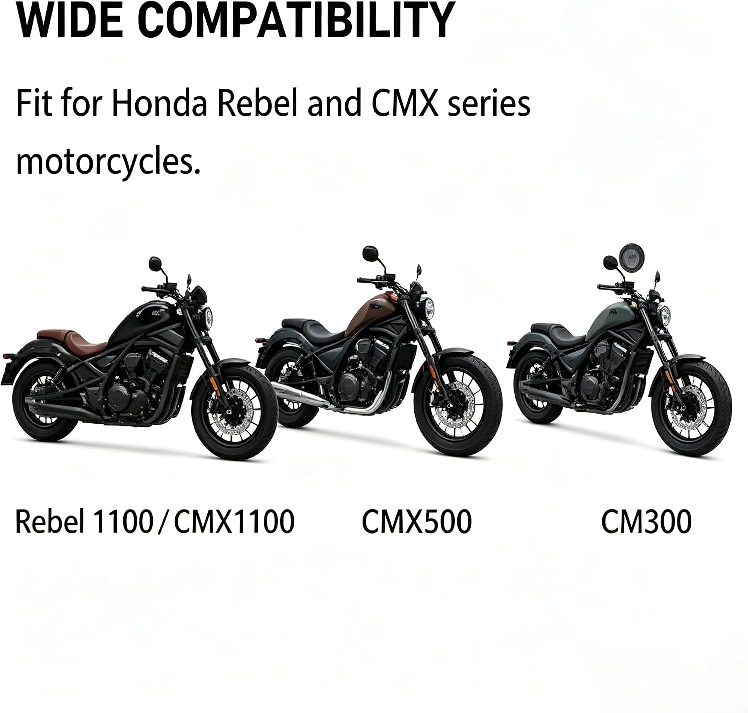 Motorcycle Exhaust Muffler Compatible with Honda Rebel CM300 CM500 CM1100 2017 2025 Stainless Steel Slip On with Removable DB Killer Tail Silencer