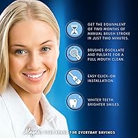 Vista 5 de Cabezales de repuesto profesionales para cepillos de dientes blancos con blanqueamiento 3D, compatible con cepillo de dientes eléctrico Oral-B