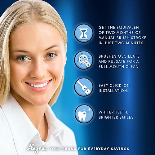 Miniatura 7 de Cabezales de cepillo de repuesto de color blanco profesional con blanqueamiento 3D compatible con cepillo de dientes eléctrico Oralb Braun 12 Pro