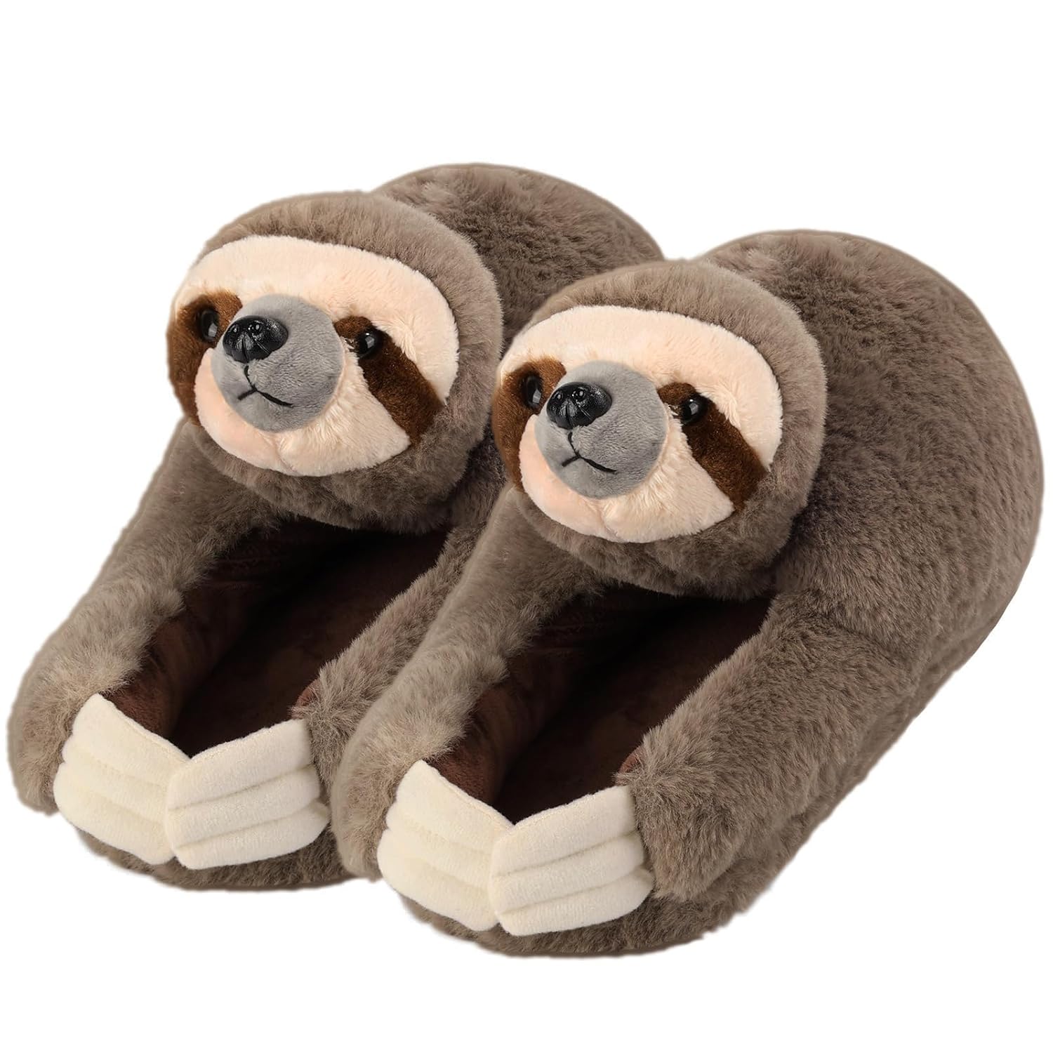Funny Animal Slippers for Women Cartoon Cute Fluffy Animal Slippers Cotton Soft Memory Foam Indoor Slippers Birthday Gifts