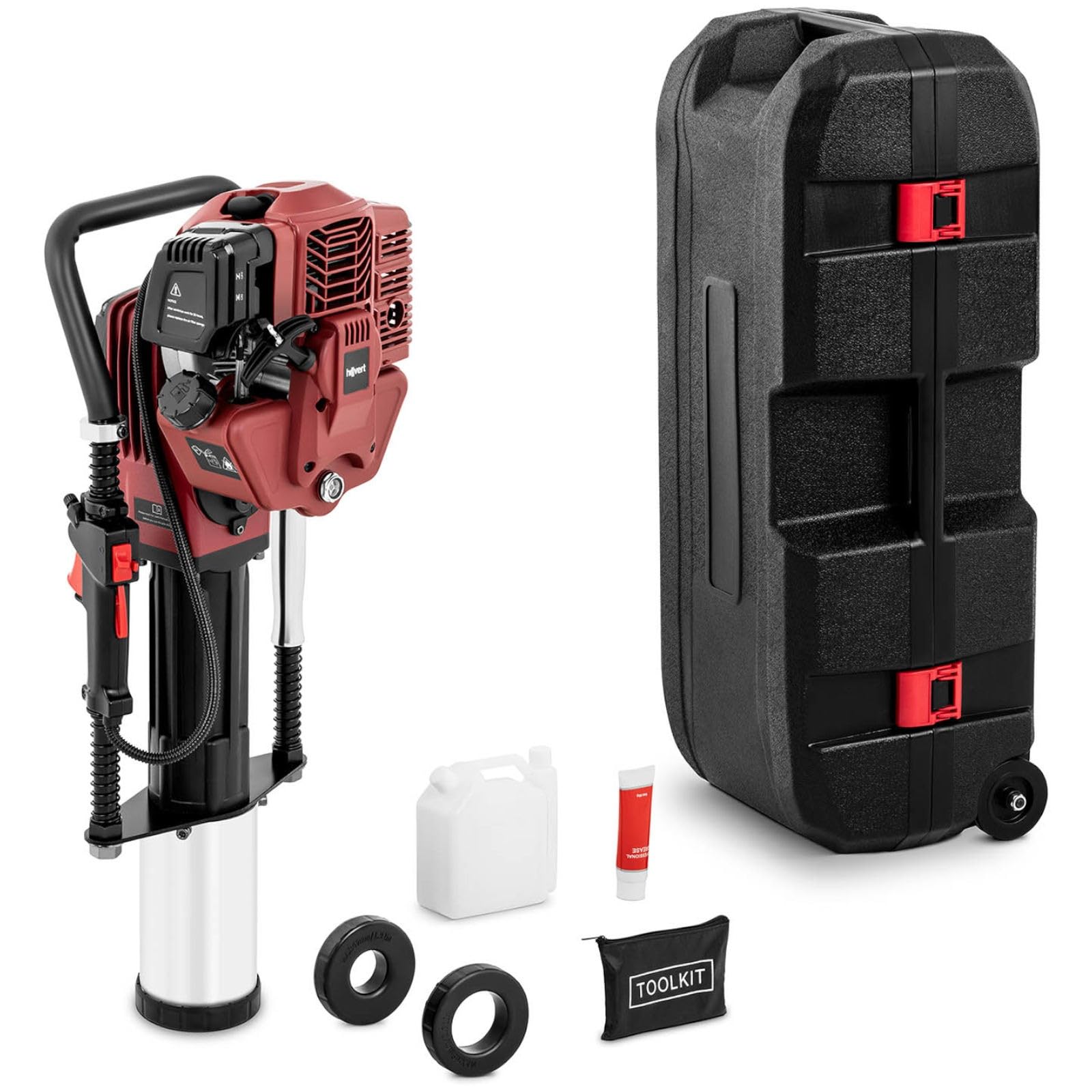 MSW Clavadora De Estacas Y Postes Con Motor HT-PILOT-1500 (Frecuencia de impacto: 700-1.350 golpes/min, Energía de impacto: 20-55 J, Potencia: 1.500 W)