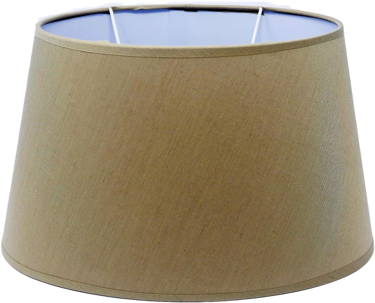 Ovaler Lampenschirm Leinenoptik - Für E14/E27 Fassung 22cm Höhe