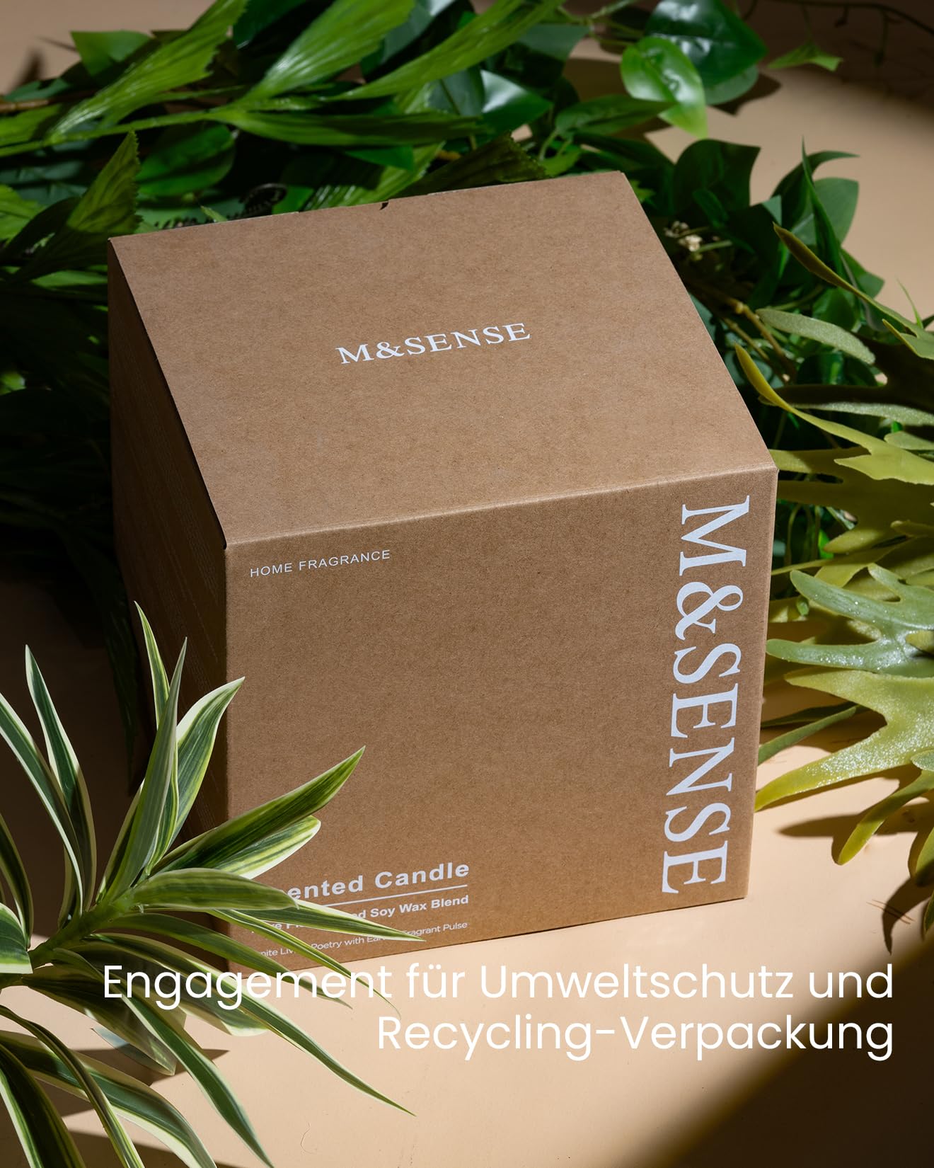 M&SENSE Citronella Kerze Outdoor groß, Pfeffer & Minze Kerzenduft, Sojawachs, 220h Brenndauer Natürliche Duftkerze für draußen mit Citronella, Mint Kerze für Sommer Garten Grill Terrasse | Für den Innen- und Außenbereich, 220 Stunden Brenndauer, natürlich