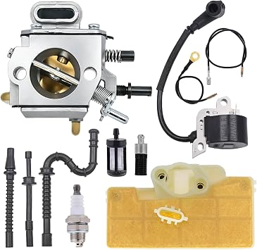 NIMTEK MS290 Carburetor for STIHL 029 039 MS290 MS310 MS390 Chainsaw with Ignition coil Air Filter Fuel Line Repower Kit