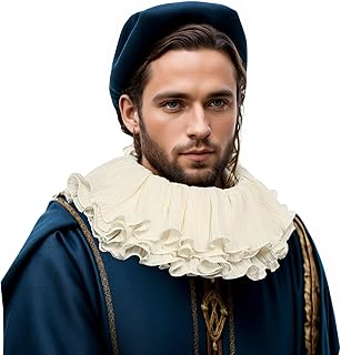 Renaissance Elizabethan Ruff Collar Novelties Shakespeare Ruff Neck Collar Historical Costume Accessory