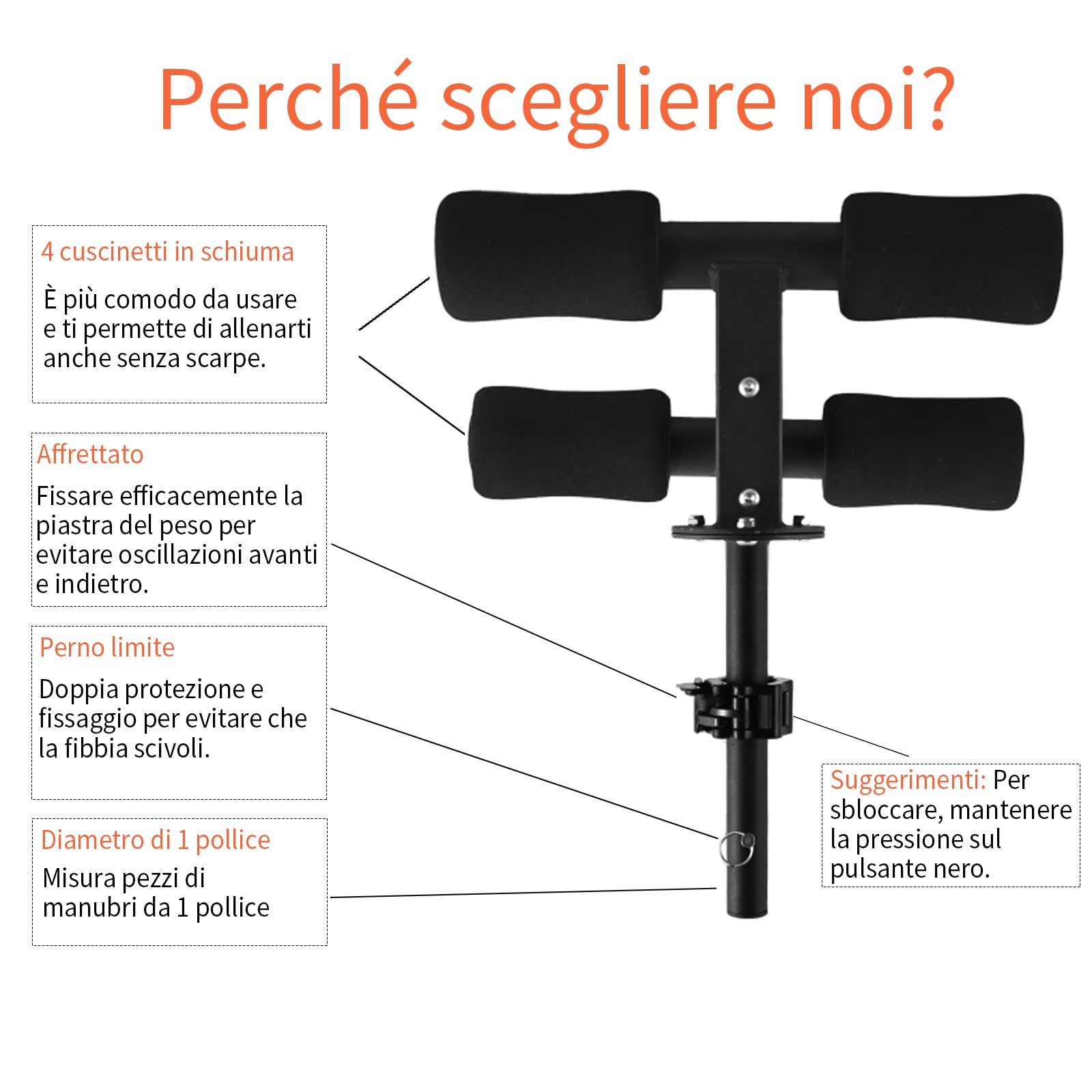 'Fitarc Tib Bar, Tibialis Trainer, Tibia Dorsi Vitello Sollevatore Macchina, Ginocchia Sopra Dita Attrezzatura per Rafforzare Vitelli/Stinchi/Caviglie, Adatto a 1 '' o 2 '' Olympic Weight Plates'