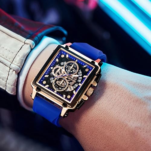Miniatura 2 de SKMEI Men's Analog Quartz Skeleton Watches with Chronograph Waterproof Stylish Dress Men Watches