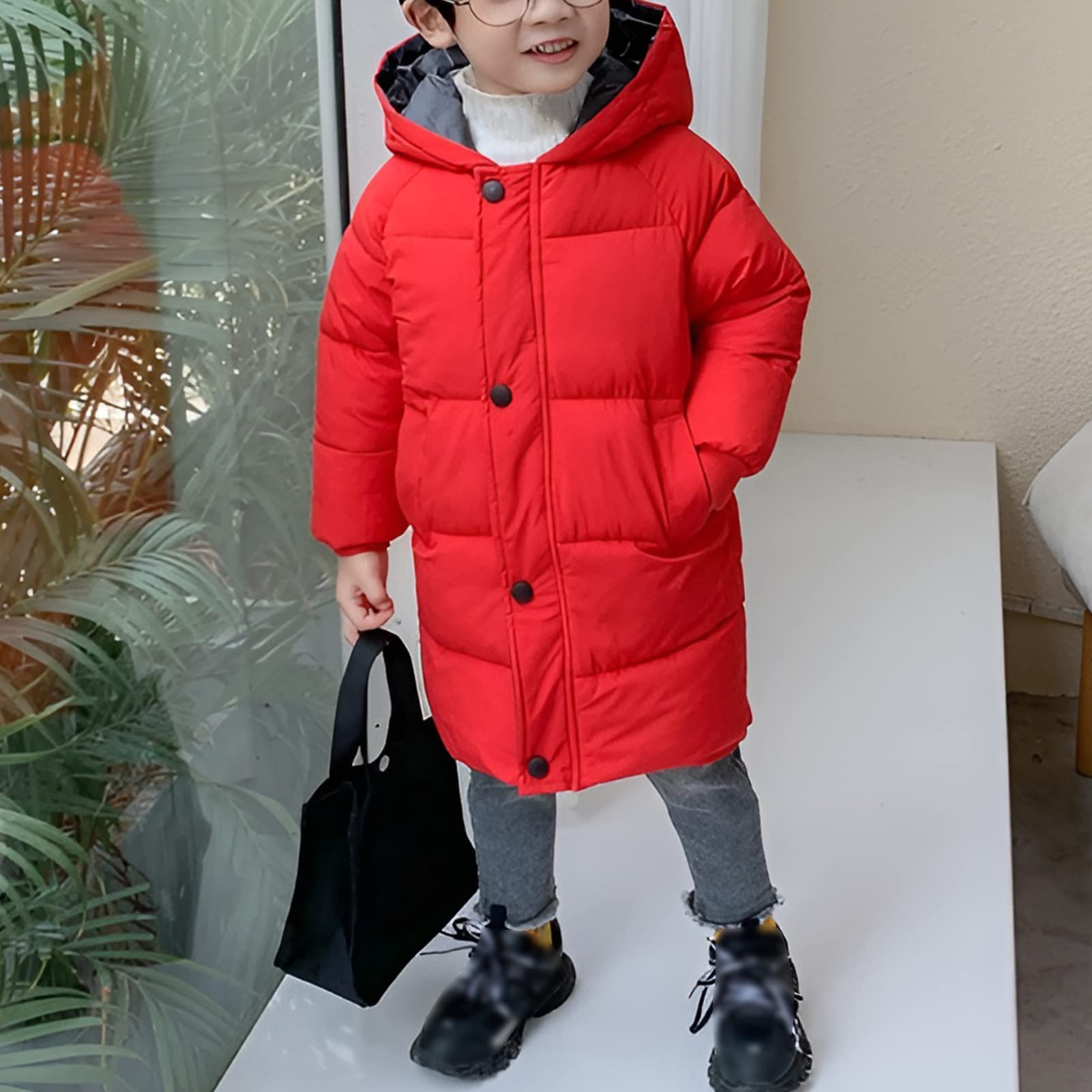 amropi Mantel Kinder Mädchen Jacke mit Kapuze Winterjacke Wintermantel Kinderjacke für 2-10 Jahre