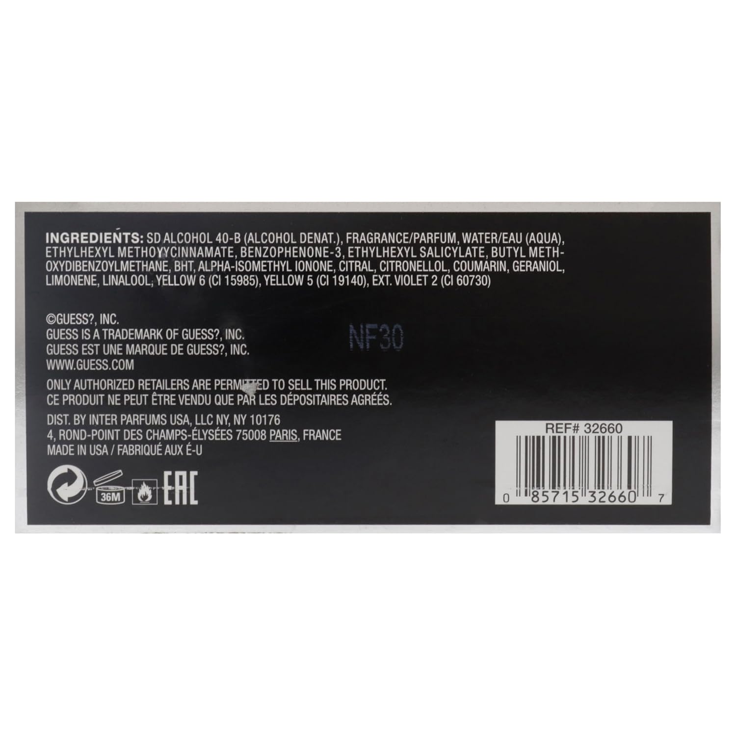 GUESS UOMO Eau de Toilette, 3.4 Fl Oz Eau de Toilette 3.4 Fl Oz (Pack of 1) image 8 of 8 B09WRVK431