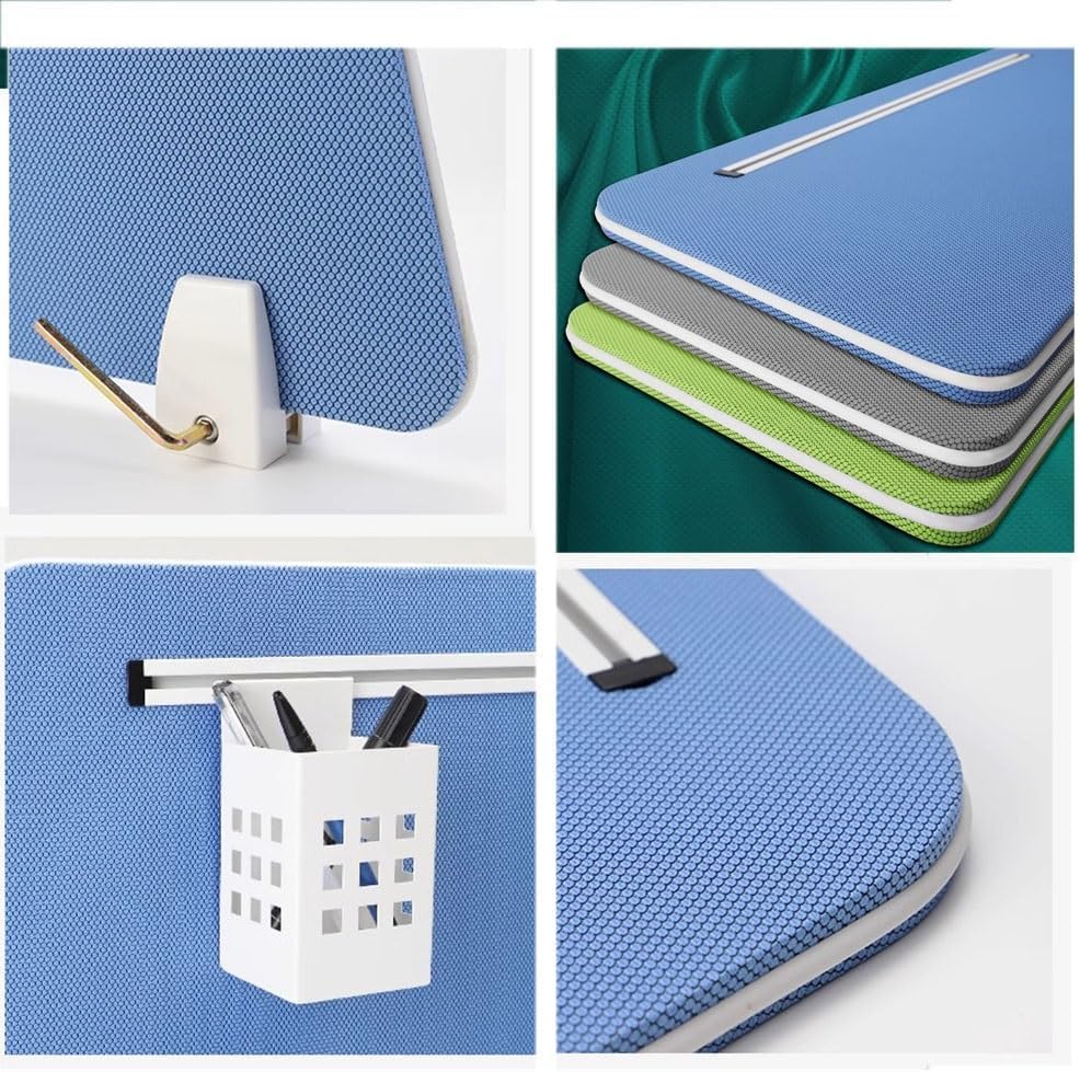 Panneau acoustique de bureau design vert à fentes 60 x 30 cm haute densité