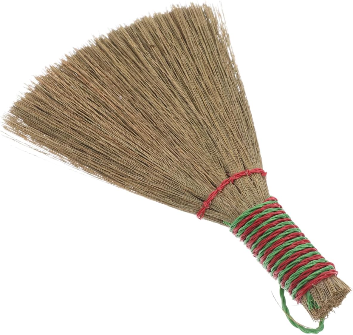OUNONA Natural Corn Broom with Handle Small Whisk Broom for Indoor Cleaning Soft Bristles for Furniture and Bed Compact Straw Cleaning Brush for Home Use