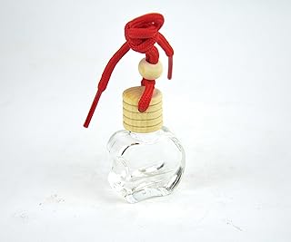 Apple Shaped Car Air Freshener on Mirror with Essential Oils Fragrance with Wooden Diffuser Lid -Strawberry