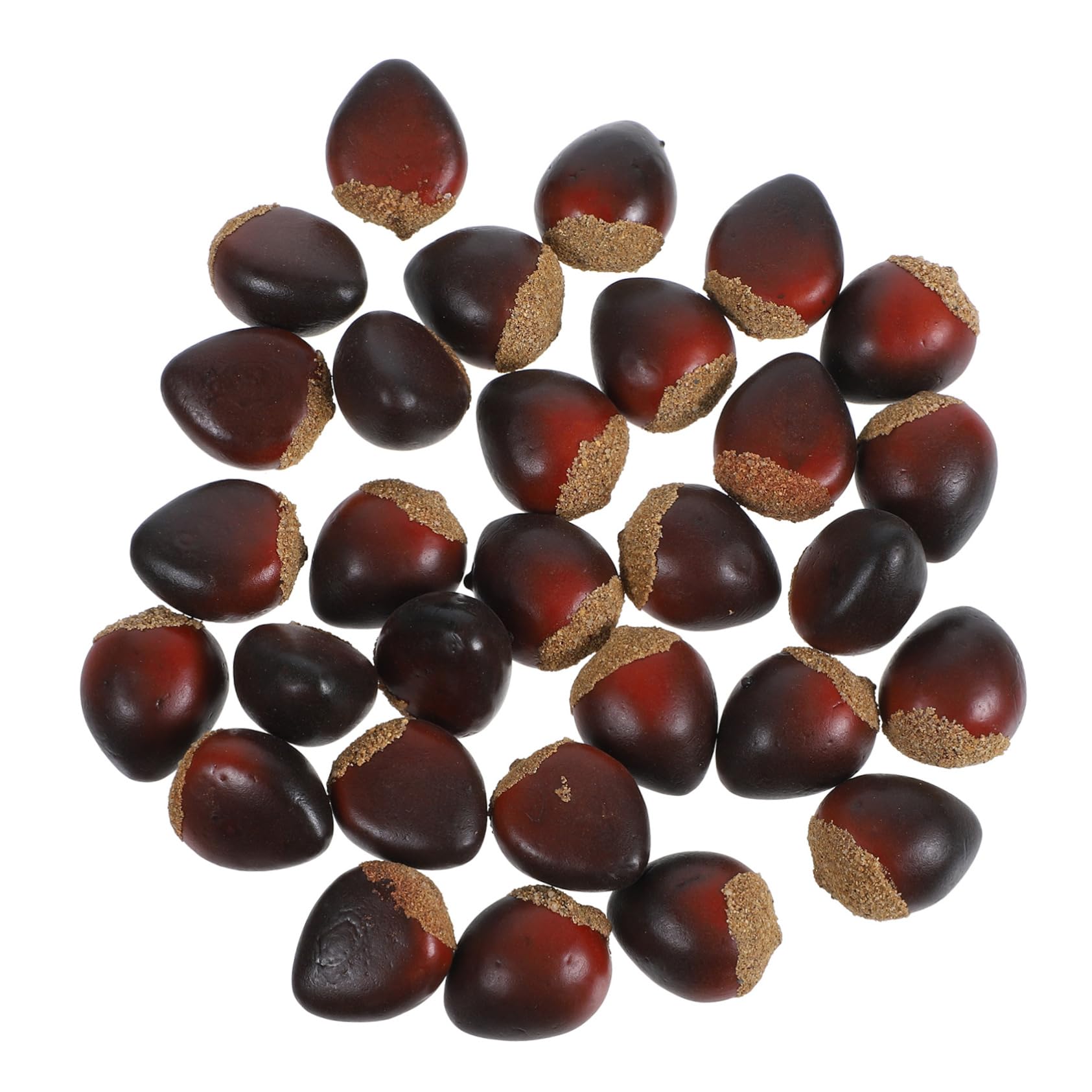 Alipis 5 Juegos Castaña De Espuma Apoyo De Frutas Falsas Castañas Falsas Modelo De Castaño Artificial Hielo Falso Real Nueces Artificiales para El Hogar Modelo De Comida Coffee 30 Uds * 5