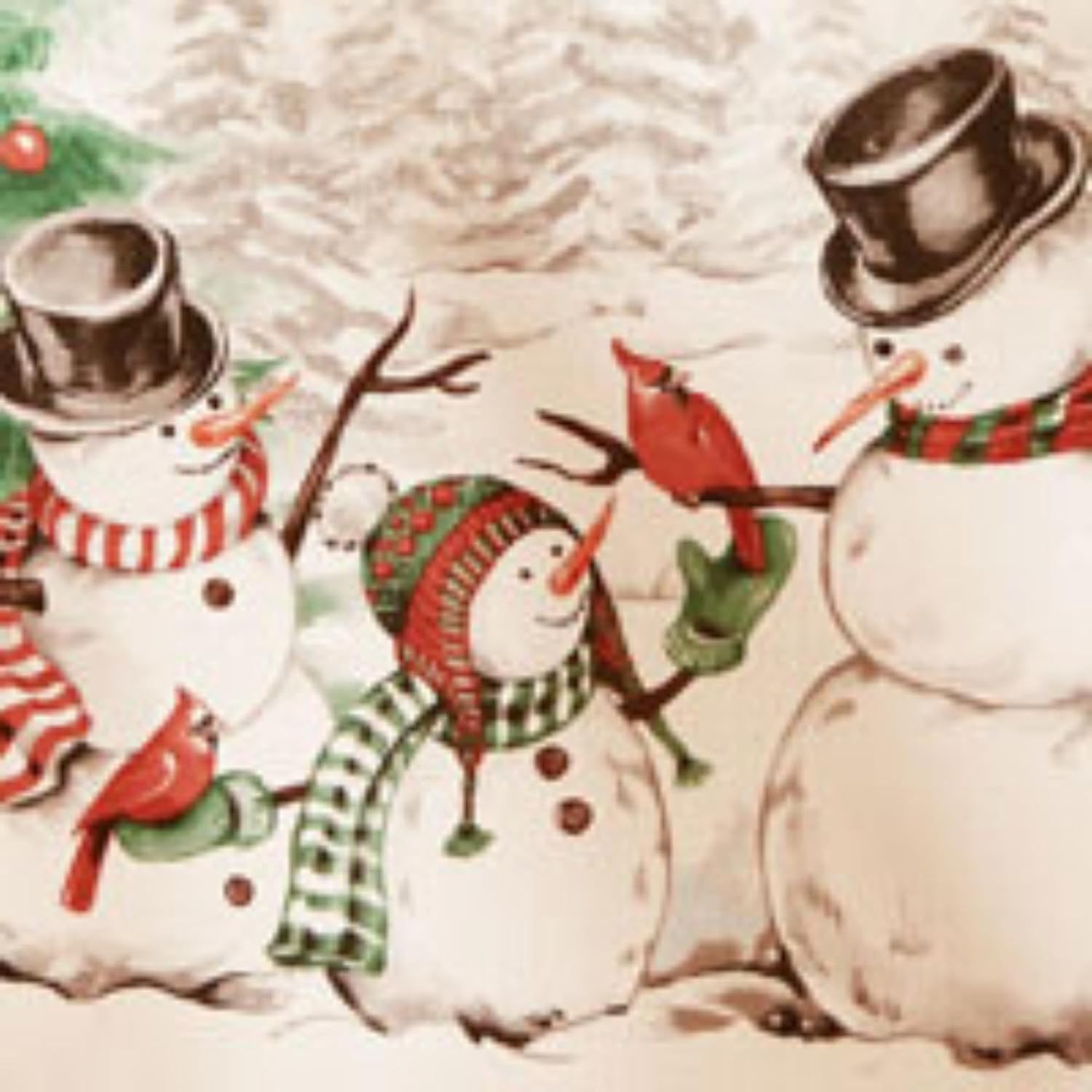 Elrene Home Fashions Snowman Winterland Holiday Wrinkle Resistant Snowflake Tablecloth, 60"X120", Rectangle