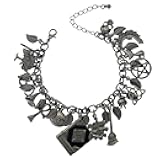 RechicGu Mythology Fairytale Lucky Charms Cuff Bangle Bracelet Cross Leaf Moon Face Celtic Cat