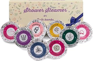 Bulk Shower Steamers Aromatherapy – Self Care Gift Set with 8PCS Unique Scented Shower Bombs. Natural Organic Bath Shower Melts for Women, Shower Fizzies for Bathroom Relaxing and Moisturizing Spa