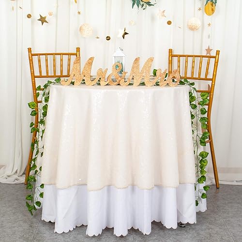 Vista 82 de ShiDianYi Mantel redondo de 90 pulgadas, mantel de lentejuelas color fucsia con purpurina para tarta, postre brillante, para fiesta de cumpleaños