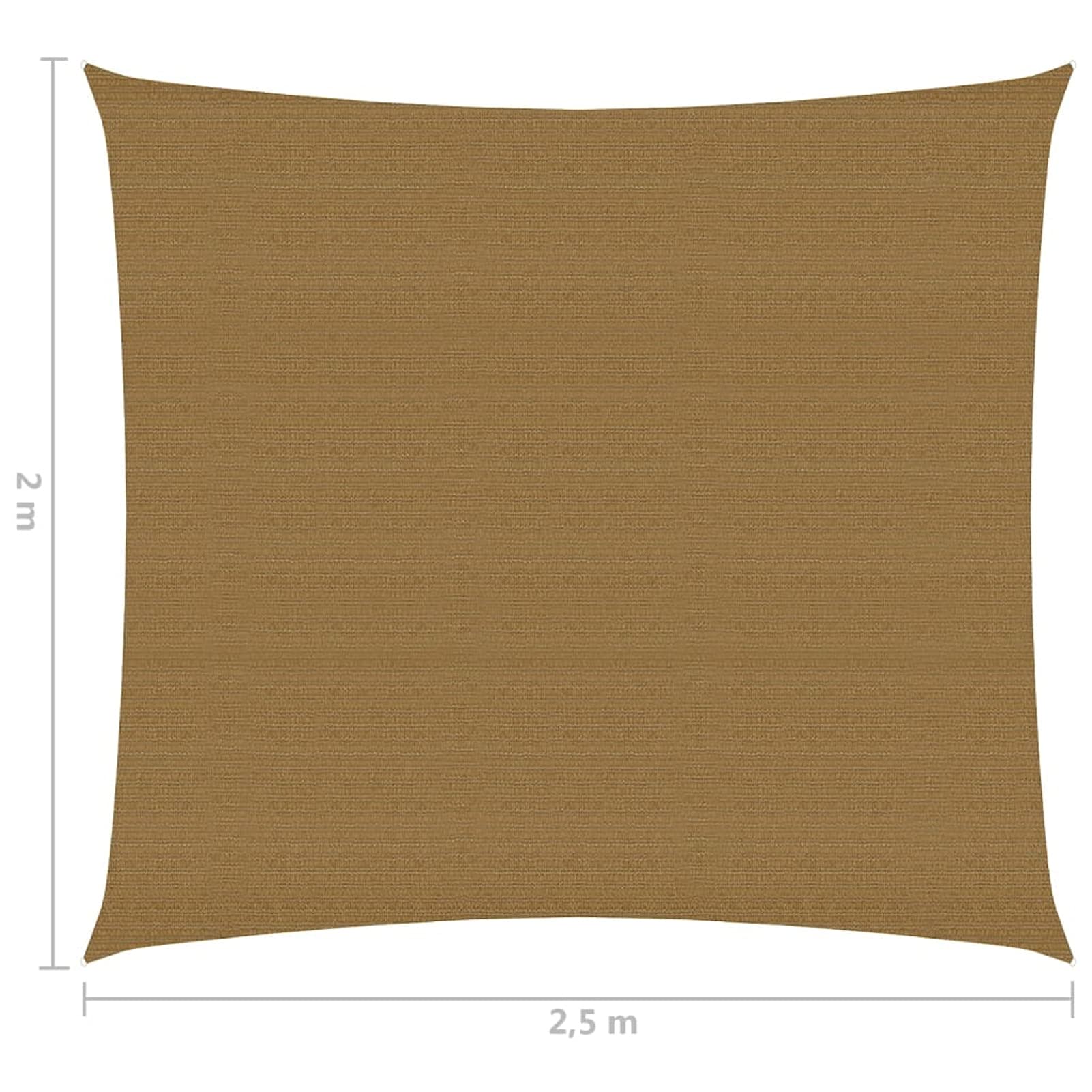 Homgoday Żagiel przeciwsłoneczny 160 g/m² Szary Kret 2 x 2,5 m HDPE, prywatny namiot zewnętrzny