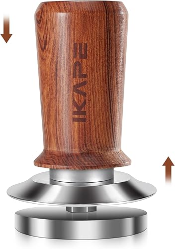Miniatura 7 de IKAPE Tamper para café expreso de 2.297 in, calibrado con resorte de acero inoxidable de alta calidad, compatible con máquina de café expreso de más