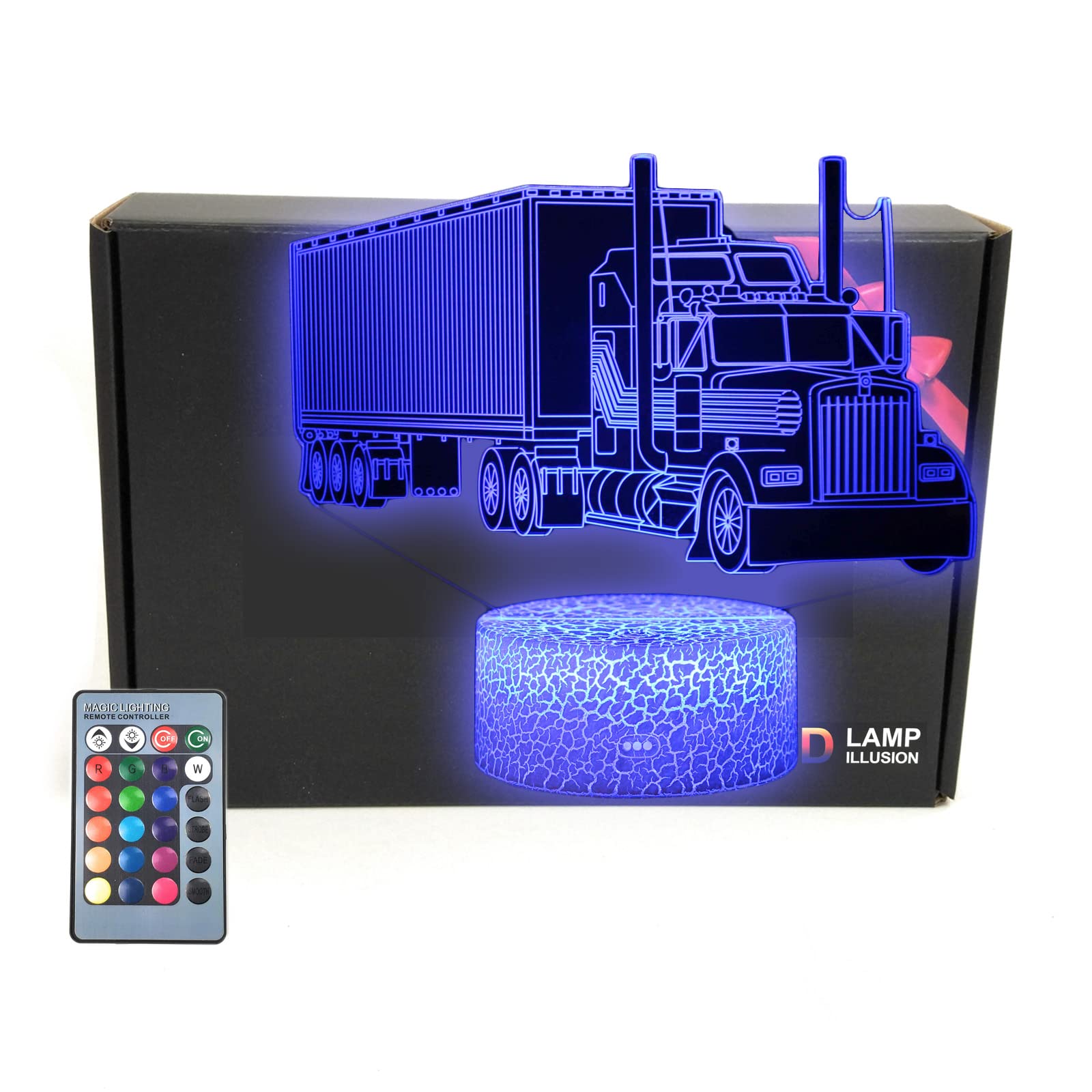Truck 3D Illusion LED Table Lamp Decor Night Light