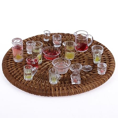BHOOLU&GOOLU Dollhouse Miniature - 15pcs Tableware Set