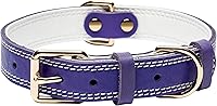 Vista 12 de Collar de perro de cuero genuino, collar de perro ancho resistente para perros pequeños, medianos, grandes y extra grandes