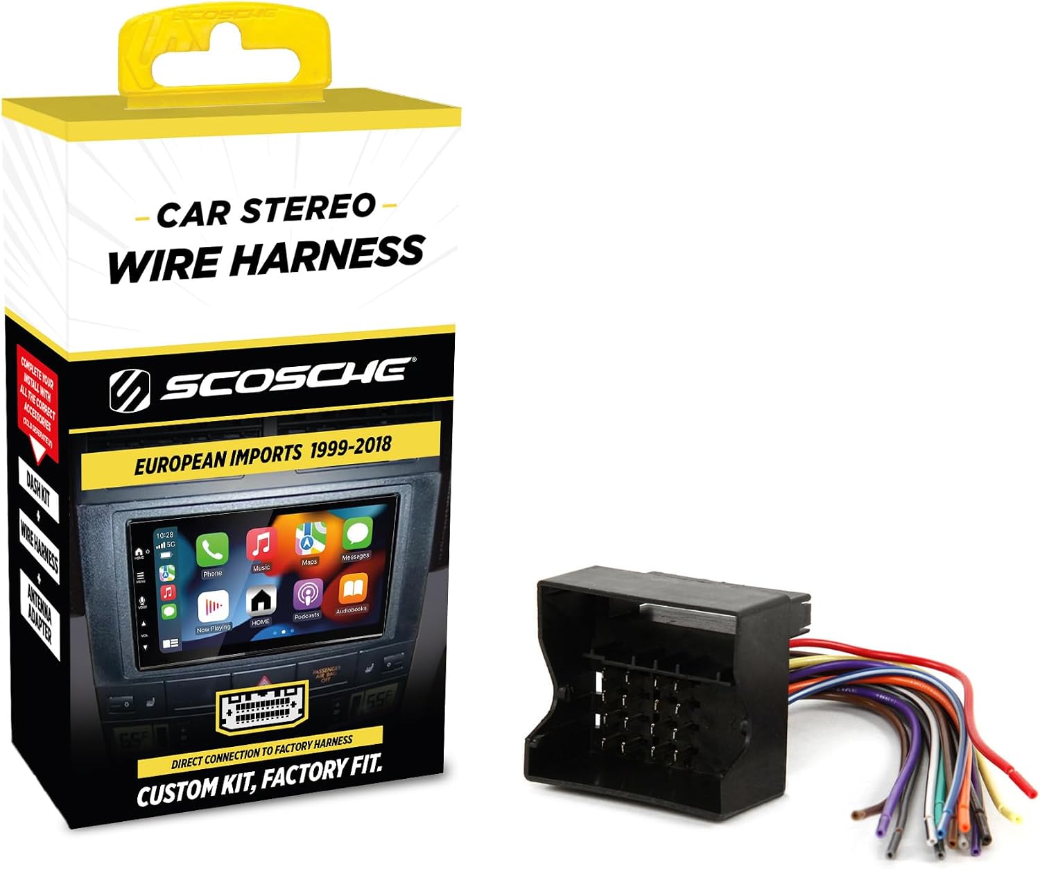 Scosche VW03B Compatible with Select 2002 and up Volkswagen Power/Speaker Connector / Wire Harness for Aftermarket Stereo Installation with Color Coded Wires