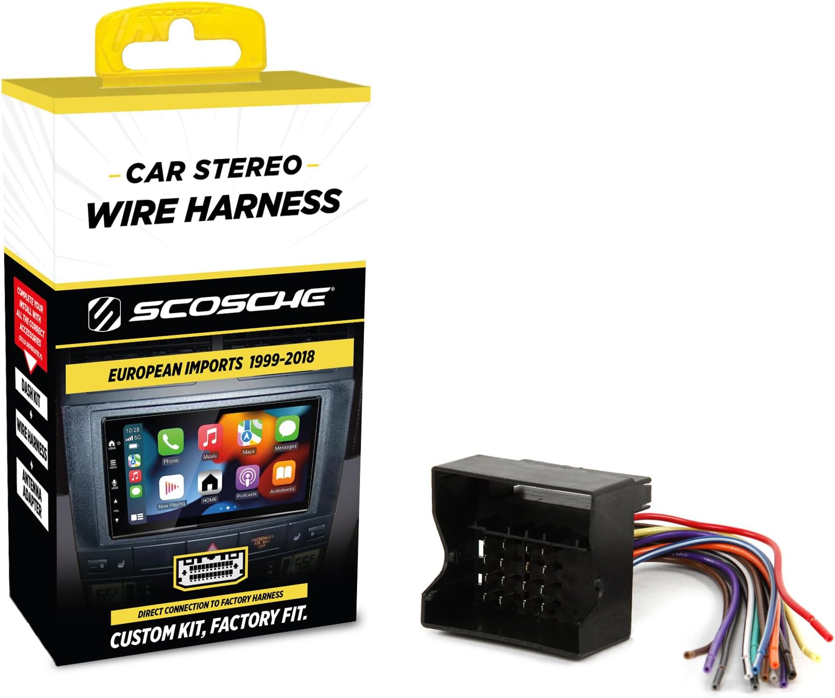 VW03B Compatible with Select 2002 and up Volkswagen Power/Speaker Connector / Wire Harness for Aftermarket Stereo Installation with Color Coded Wires