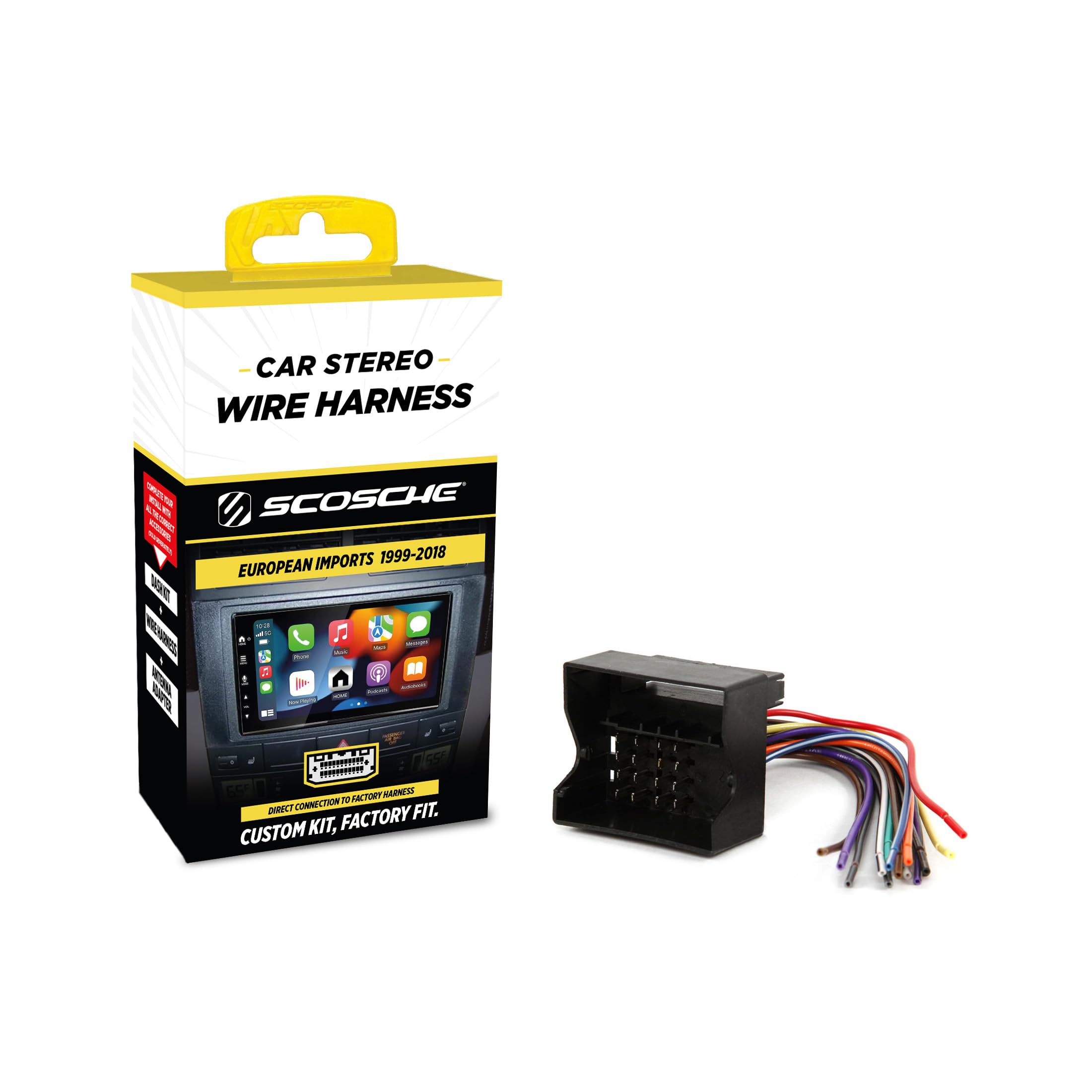 Photo 1 of Scosche VW03B Compatible with Select 2002 and up Volkswagen Power/Speaker Connector / Wire Harness for Aftermarket Stereo Installation with Color Coded Wires