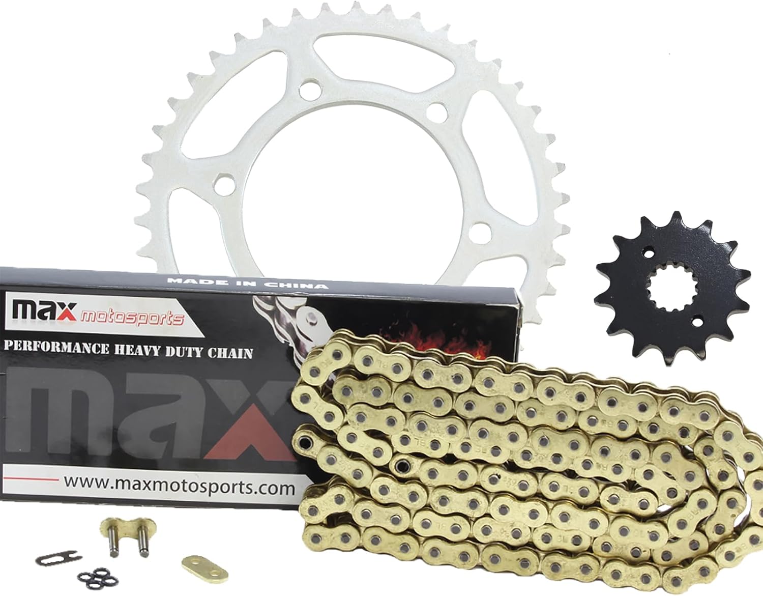 O-ring Chain and Sprocket Kit replacement for Honda CRF230F CRF 230F 2003-2019 (Black)