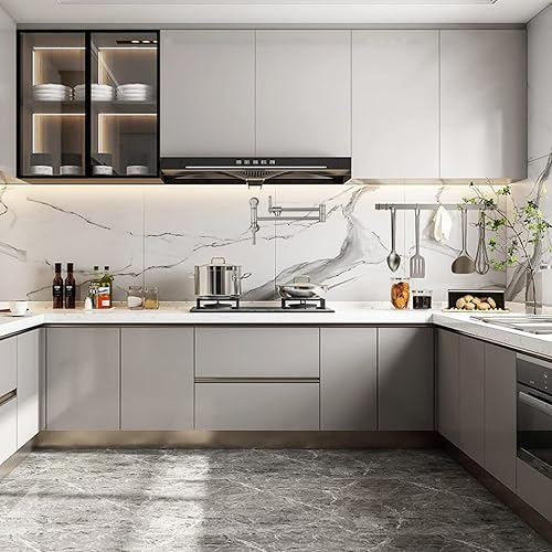 Miniatura 8 de Lava Odoro PF312-BN - Grifo de llenado de ollas de níquel cepillado, moderno de dos accesorios, montaje en pared, grifo de cocina plegable de dos