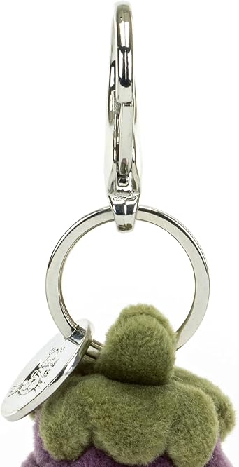 Jellycat Vivacious Eggplant Bag Charm, 2.5 inches | Food and Drink Plush Keychain | Great Gift Idea