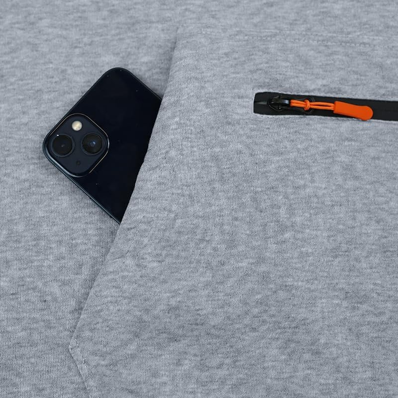 Men's Hooded Sweatshirt - Quarter Zip Pullover with Pockets Autumn Winter Casual Wear for Vacations - Image 6