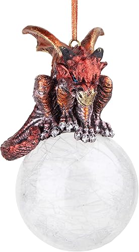 Miniatura 140 de Design Toscano Frost The Gothic Dragon - Adorno navideño para decoración navideña, 3 pulgadas de ancho, 3 pulgadas de profundidad, 5 pulgadas