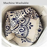 Vista 5 de LIULA Alfombra redonda de algodón de 3 pies, con formas elegantes, decorativas, bohemias, con borlas, lavable, para interiores, sala de estar, sala