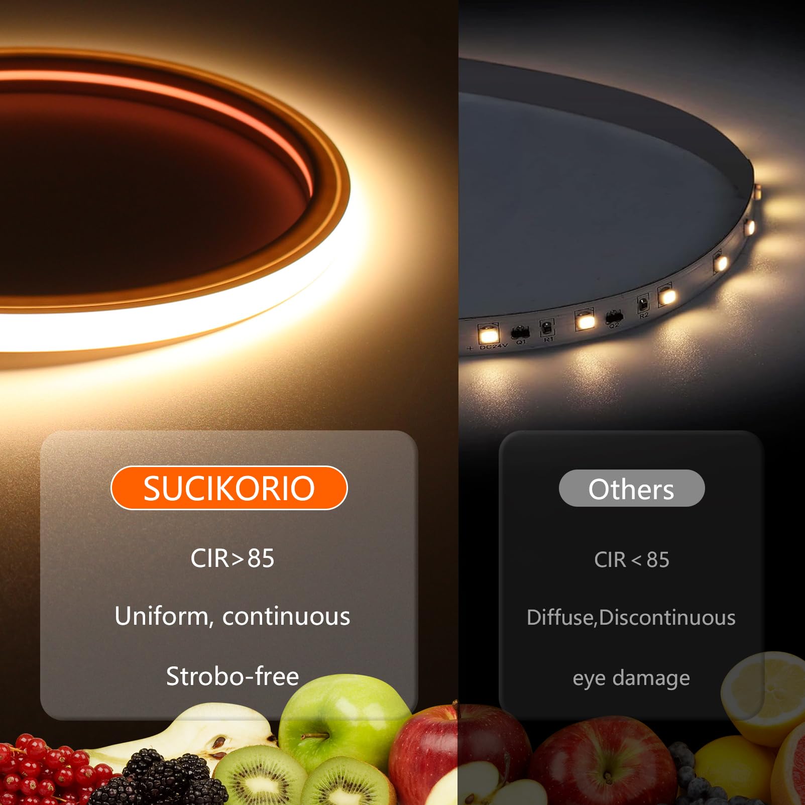 5m Neon LED Streifen Ohne Netzteil 230V Direktanschluss Silikon Wasserdicht Feuerfest IP65 Led Strip Warmweiss 3000K 10mm Zuschneidbar Leds Lichterkette Außen Lichtband Aussenbereich