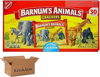 Barnums Animals Crackers, Good Source of Calcium, 30 Pouches, 30 oz