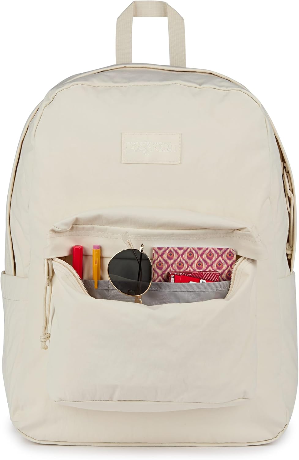 JanSport Superbreak Plus FX Backpack - Work, Travel, or Laptop Bag with Water Bottle Pocket - Moon Flower