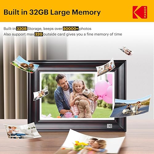 Miniatura 4 de KODAK Marco de fotos digital WiFi, 1920 x 1200 HD, marco de fotos digital con pantalla táctil, marco de fotos digital inteligente de 10.1 pulgadas
