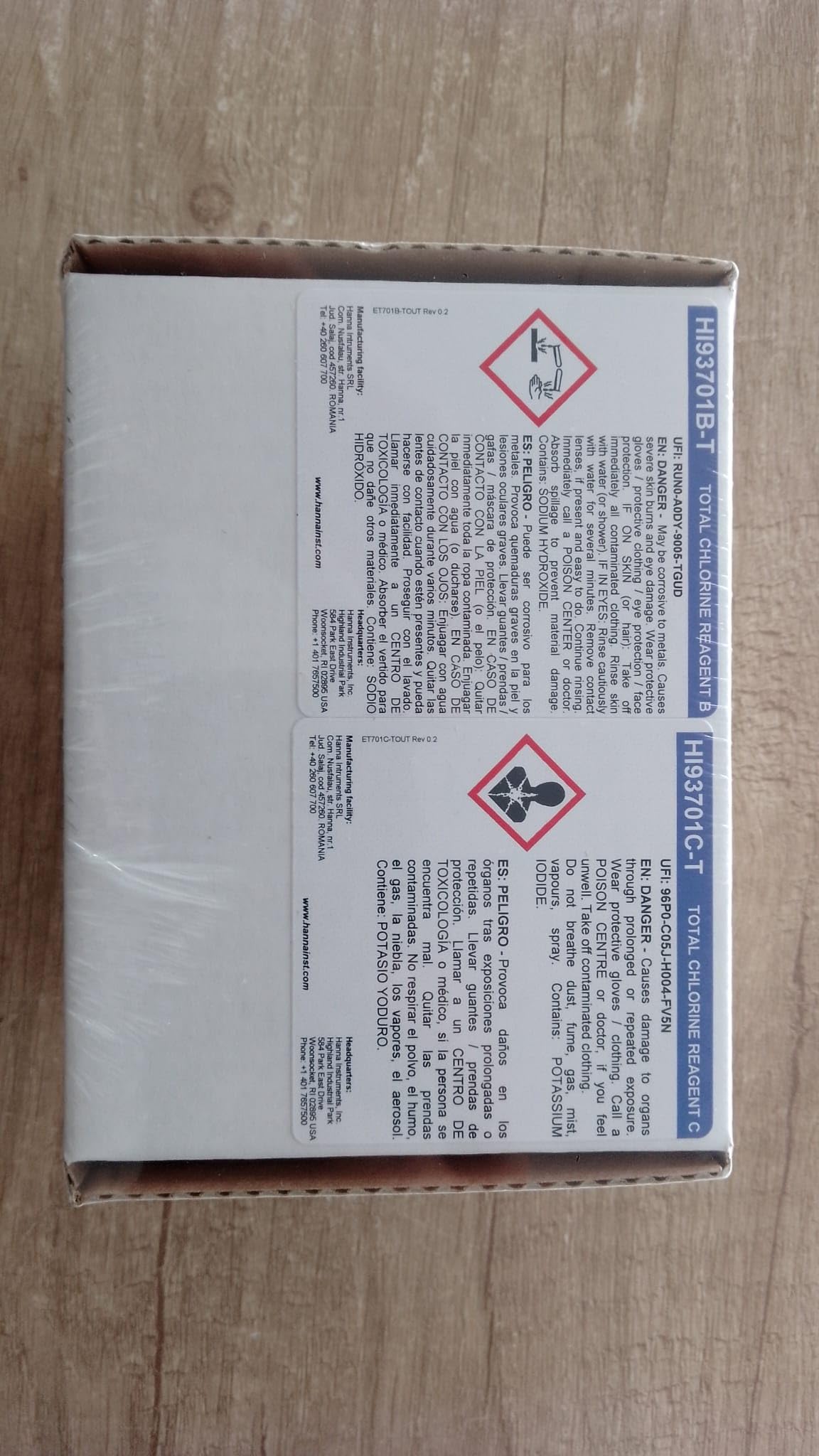 Reagenzien für Photometer Chlor Gesamt niedrig (300 Tests) (Flüssig)