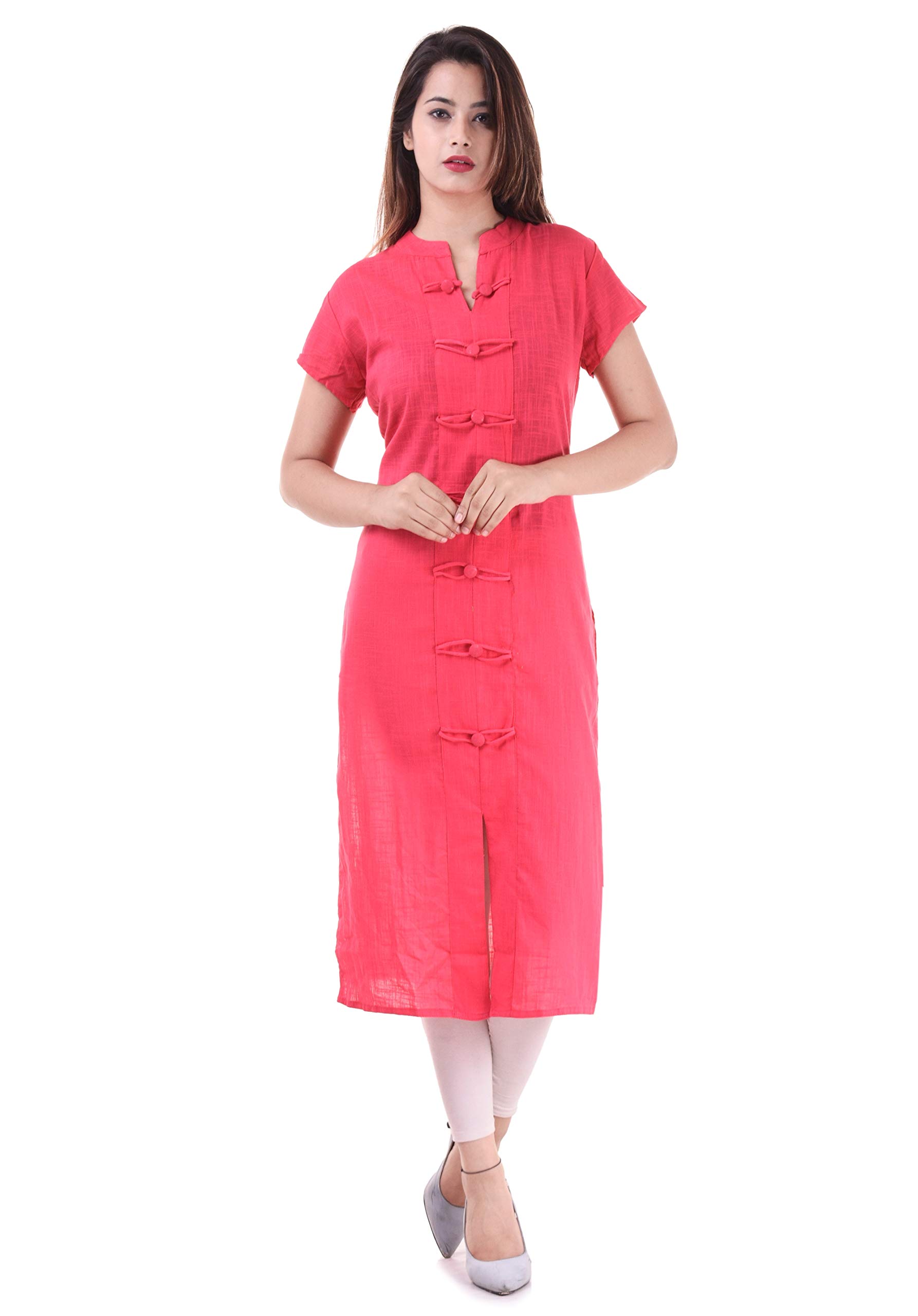 Indian Women's Plain Cotton  Kurti  Top