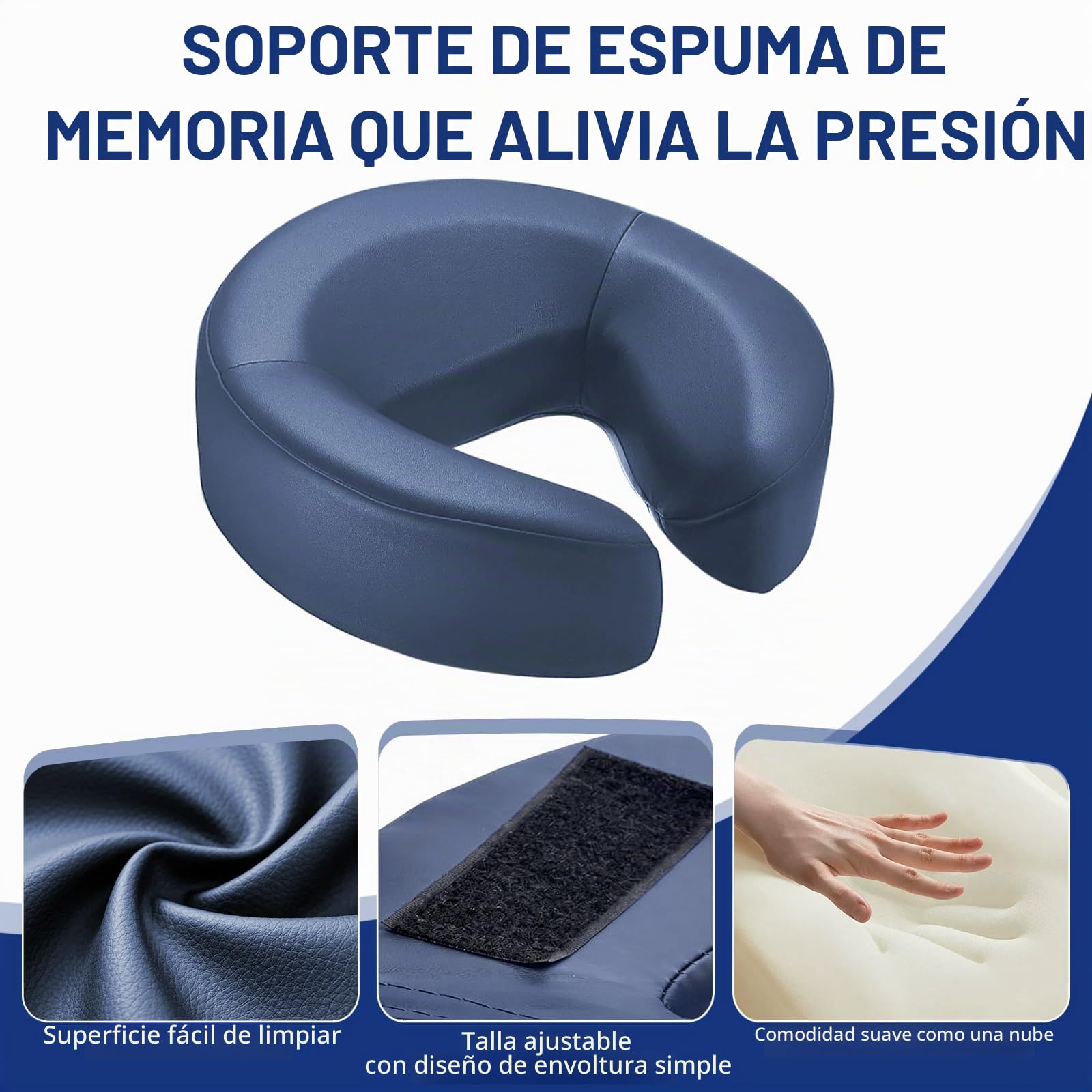 JAOGAUS Reposacabezas de Masaje para Cama con Ajuste 180° y Soporte Facial | Compatible con colchones de 14 a 45 cm, ideal para masaje boca abajo con soporte estable y cómodo