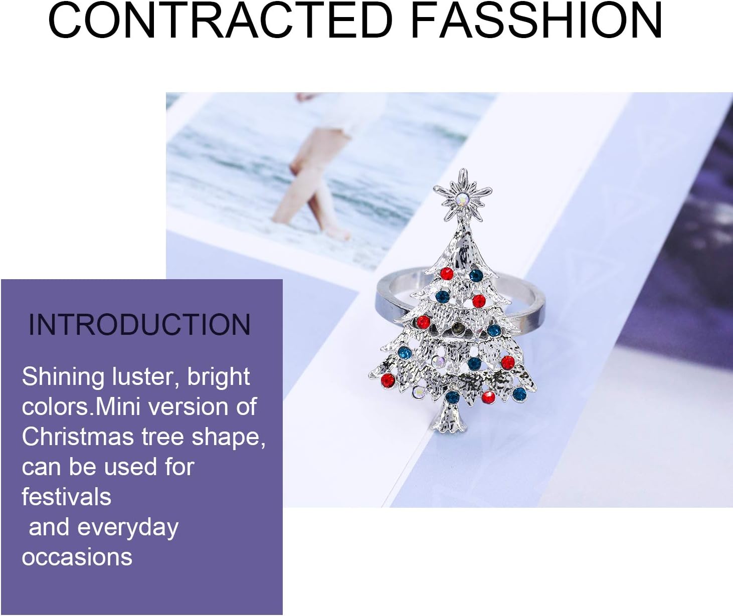 Black Friday - 70% OFF Silver Christmas Tree Napkin Rings Set of 12, Holiday Dinners, Family Gatherings, Weddings Receptions, Parties, Everyday