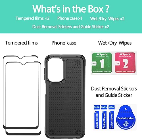 Miniatura 2 de Jeylly Funda para Samsung Galaxy A13 5G4G, Galaxy A23A32 5GA04A04S Funda 360 Protección resistente de doble capa a prueba de golpes TPU duro PC