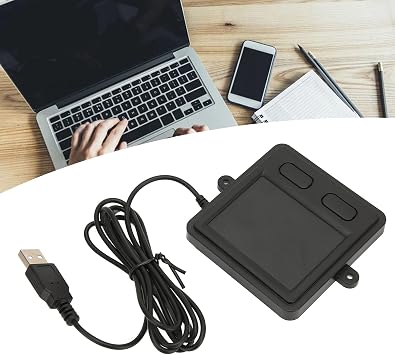 Zunate Wired USB Touchpad, High Sensitivity Portable Trackpad for Laptop and Desktop, Mini External USB Touchpad Trackpad with 2 for 10, 8,7