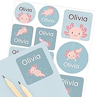 Vista 36 de Etiquetas de nombre para niños (33) – Calcomanías personalizadas para guardería, campamento y escuela – Calcomanías duraderas e impermeables