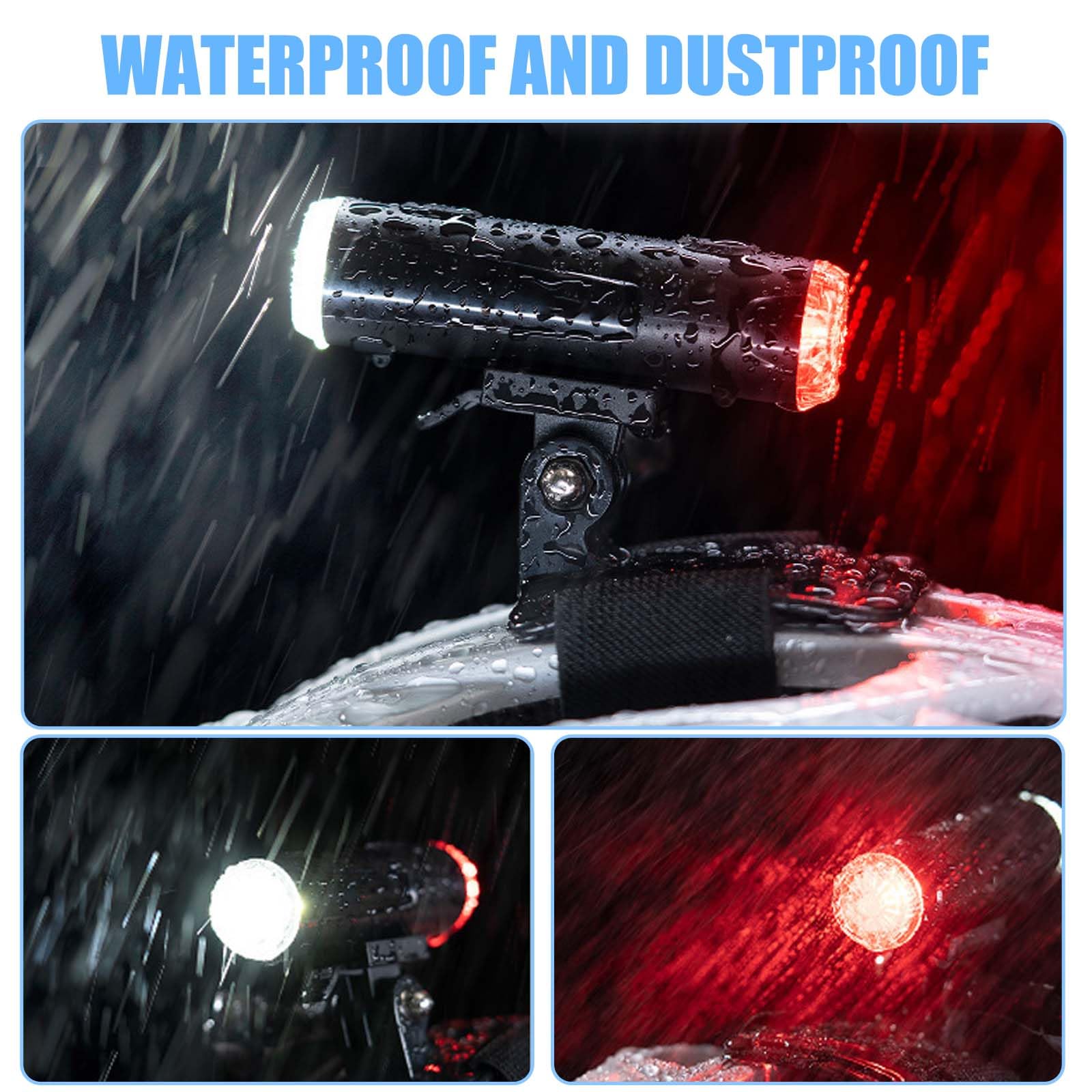 Fahrradhelm Licht Vorne und Hinten: Helmlicht Vorne und Hinten bis zu 200LM, Helmhalterung Licht, IP66 wasserdicht, 5 Blinklichtmodi, wasserdichte Lampe mit USB-Aufladung