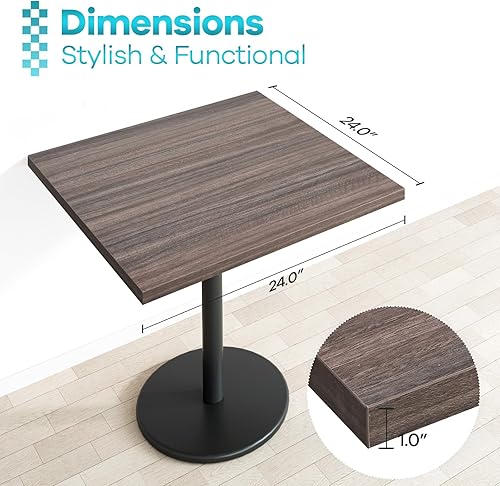 Miniatura 76 de Kaboon Mesa universal de 24 x 24 pulgadas, paquete de 2, solo encimera reversible de melamina, uso doméstico o comercial en interiores, 1 pulgada