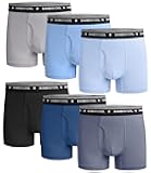 Boys Underwear Lightweight Breathable Moisture-Wicking Boxer Briefs U-open Pouch Ultra Soft Tag Free 6-Pack
